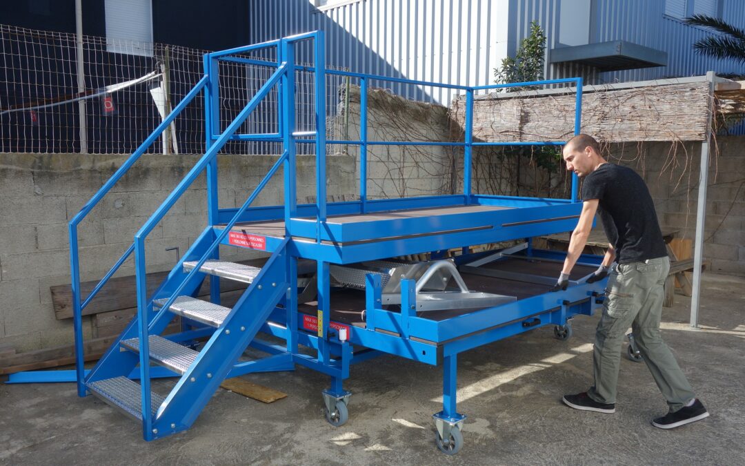Plateformes de travail sur-mesure en acier et inox